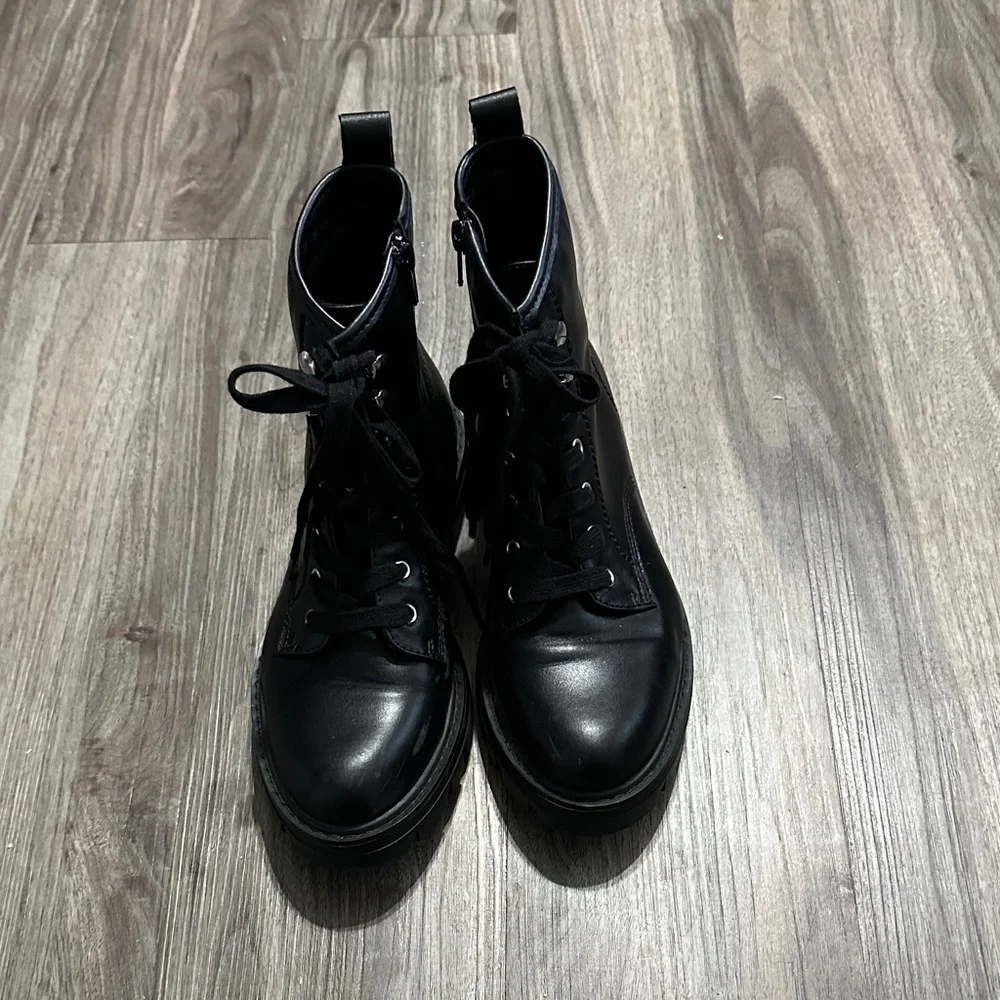 Madden Girl Lace-Up Black Booties